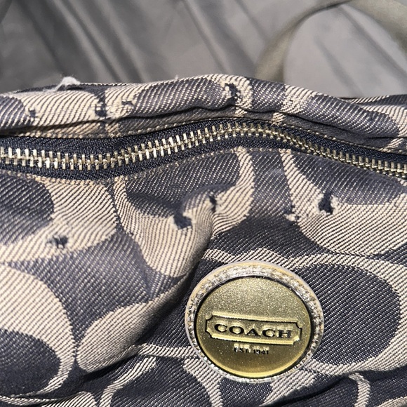 COPY - Vintage coach monogrammed black and silver and tan crossbody so cute adj… - Picture 7 of 13